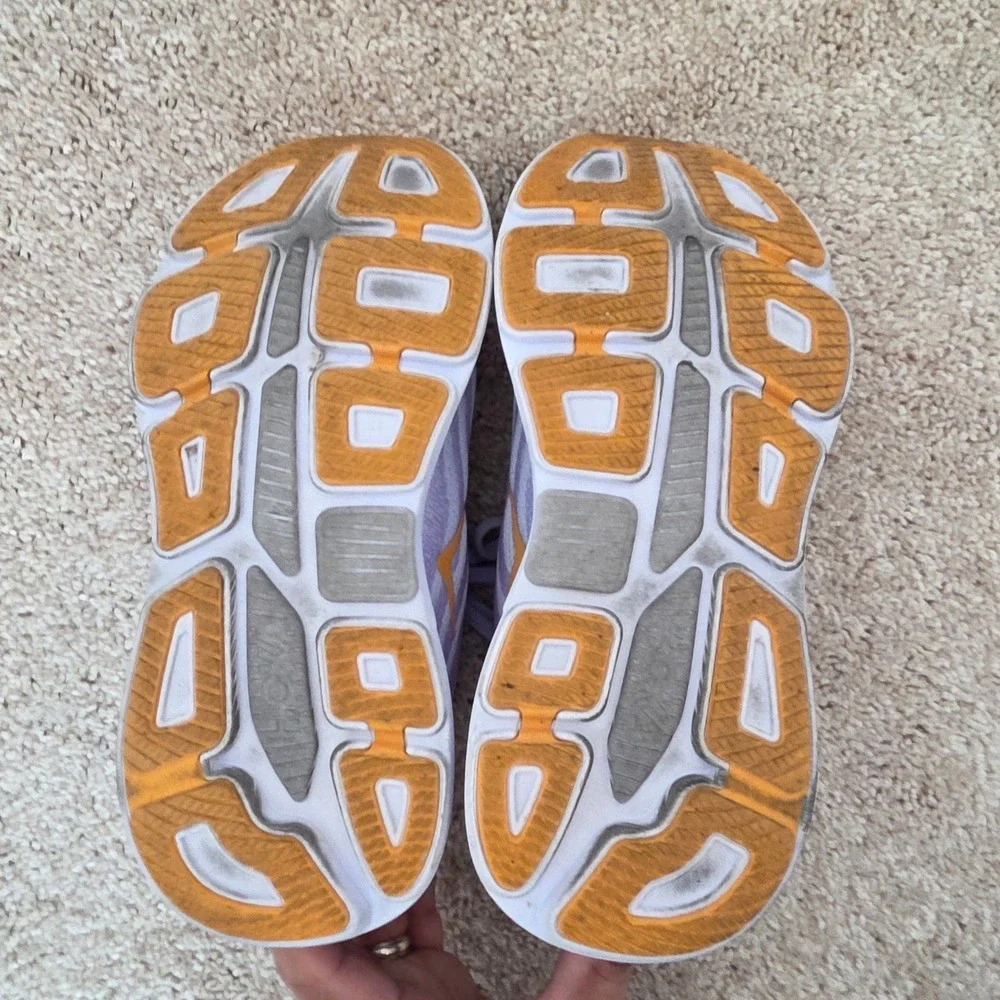 HOKA Bondi 9 Womens Running Shoes Purple Lavender Orange 1162012 AGH Size 9B